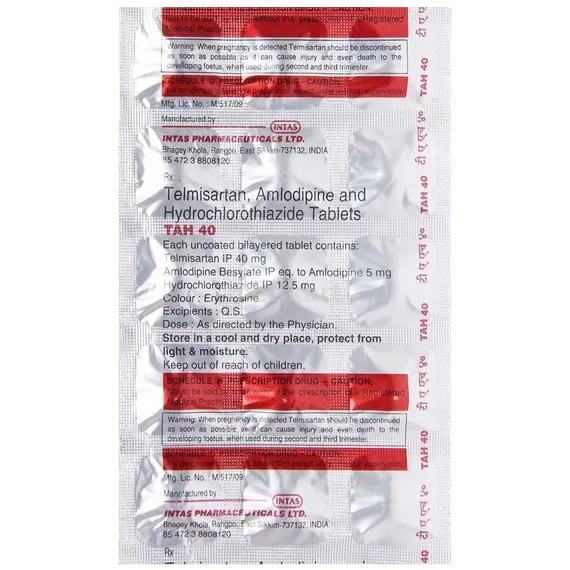 tah 40mg tablet 15's